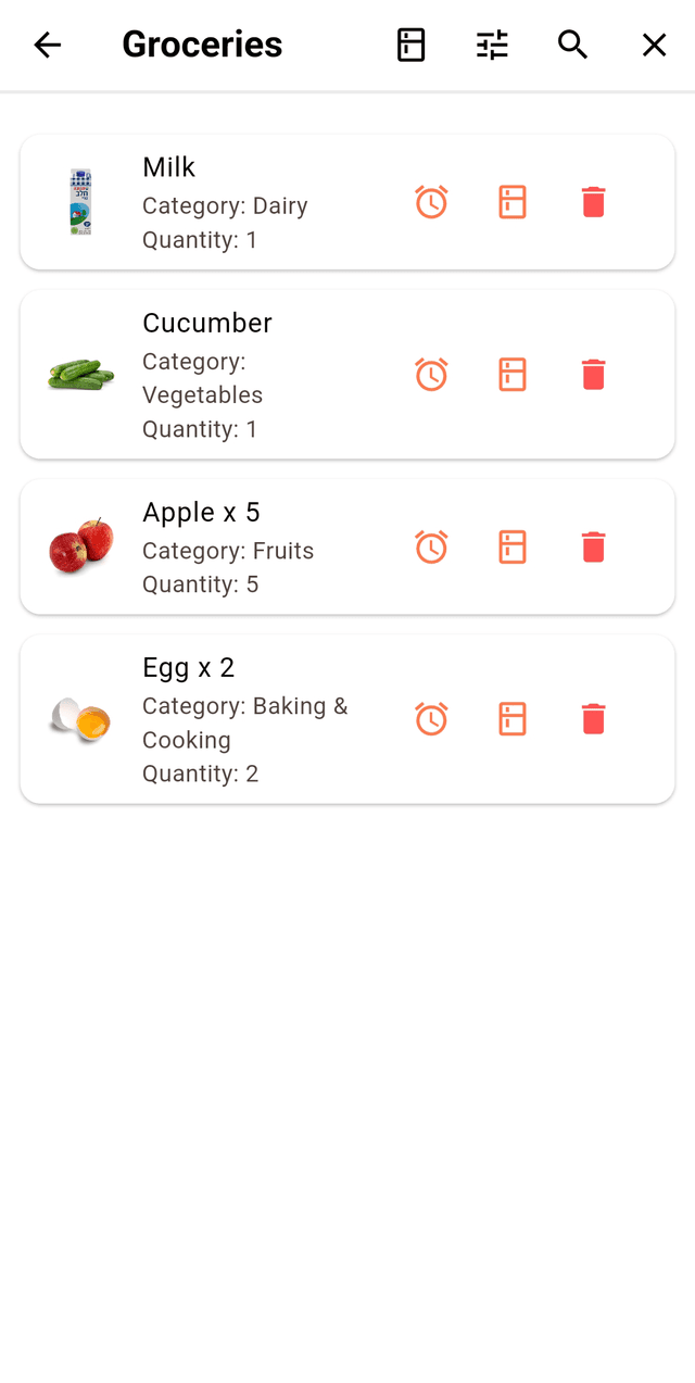 Organize Your Groceries